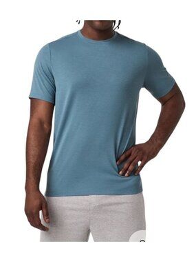 Vuori Current Tech Tee Pond Blue Moisture-Wicking Lightweight Mens Activewear L